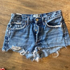 Agolde denim jean shorts cutoffs